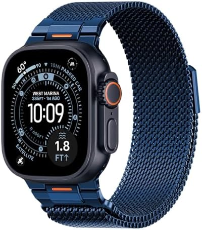 SOLOLUP Milanaise Magnetic Armand für Apple Watch Ultra 4/3/2 Armband 49mm | 49mm 46mm 45mm 44mm 42mm Herren Milanese Loop,Edelstahl Magnetisch Metall Band für iWatch Serie 12 11 1