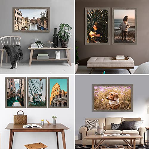 Coreaet 24X36 Poster Frames, 24 X 36 Frame, 2 Pack Large Picture Frames 24 By 36, Rustic Wood Grain Photo Frames, Pre-Installed Hanging Hooks For Wall Mounting In Horizontal And Vertical #TOP7