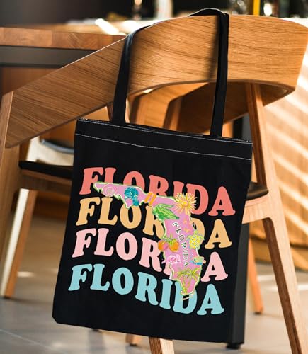 Image of ENSIANTH Florida State Map Tote - Vacation Gift, Tourism Shoulder Bag