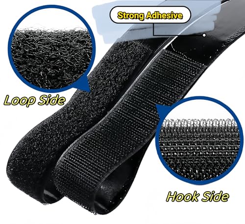 Image of YL-1【2Inch X 16 Feet】 Adhesive Hook and Loop Tape Roll Heavy Duty -Industrial Strength Self Adhesive,Sticky Strips Fastener, Indoor /Outdoor,Couch Cushions /Furniture (Black (4Inch X 16Feet))