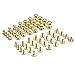 28PACK 4MM 5MM 6MM 7MM 8MM 9MM 10MM Combination Sam Browne Solid Brass Round Button Studs,Leather Craft Belt Chicago Screws Solid Brass Studs Nail Rivets DIY for Belt Wallet Handbag