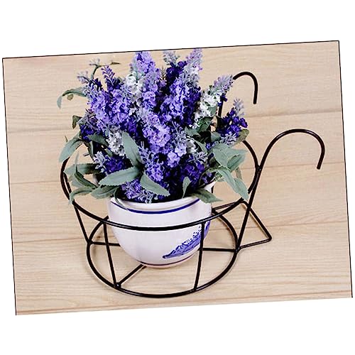 Panier de pot de fleurs en métal suspendre support durable - 4