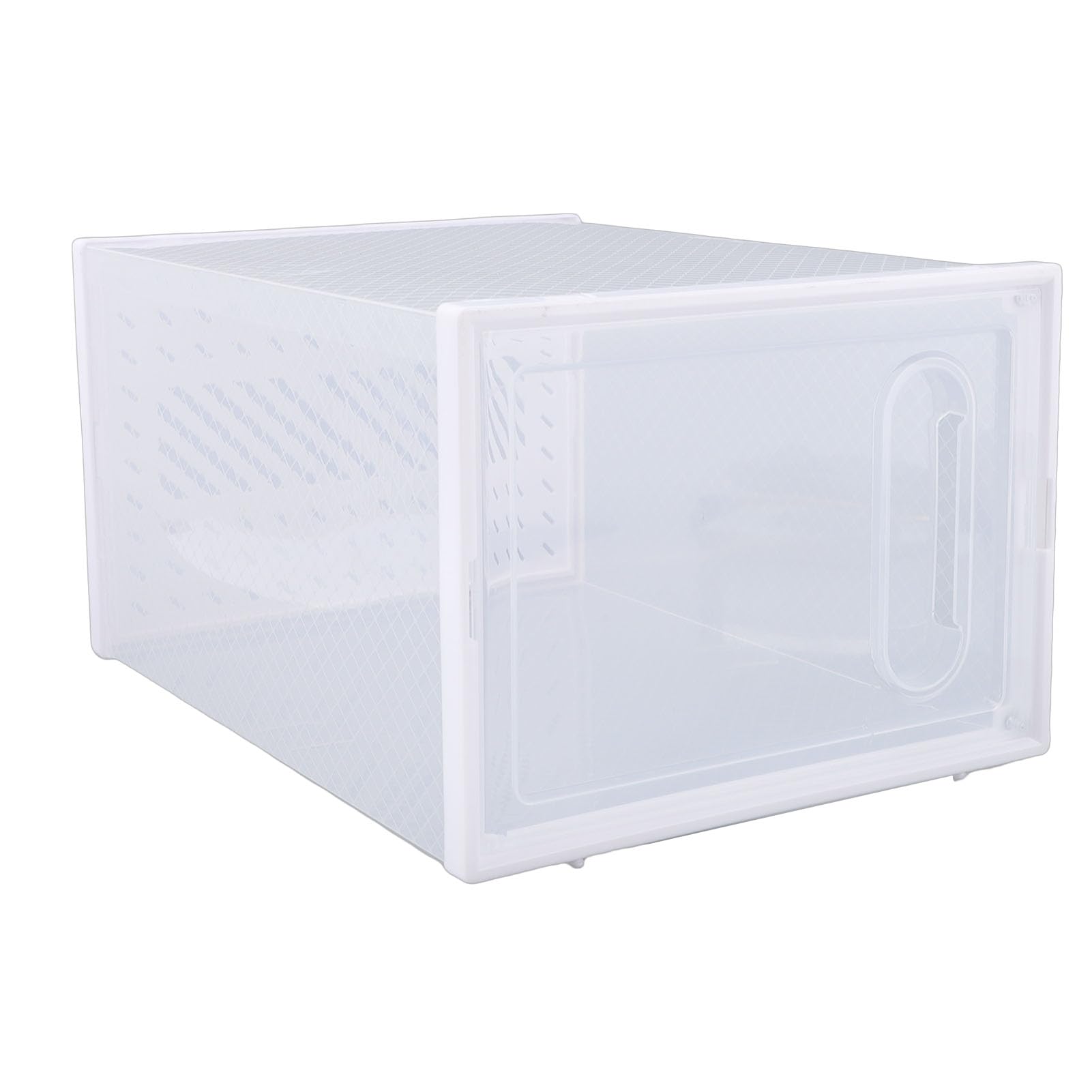 Caja de Zapatos Transparente Grande con Puerta Magnética, Apilable