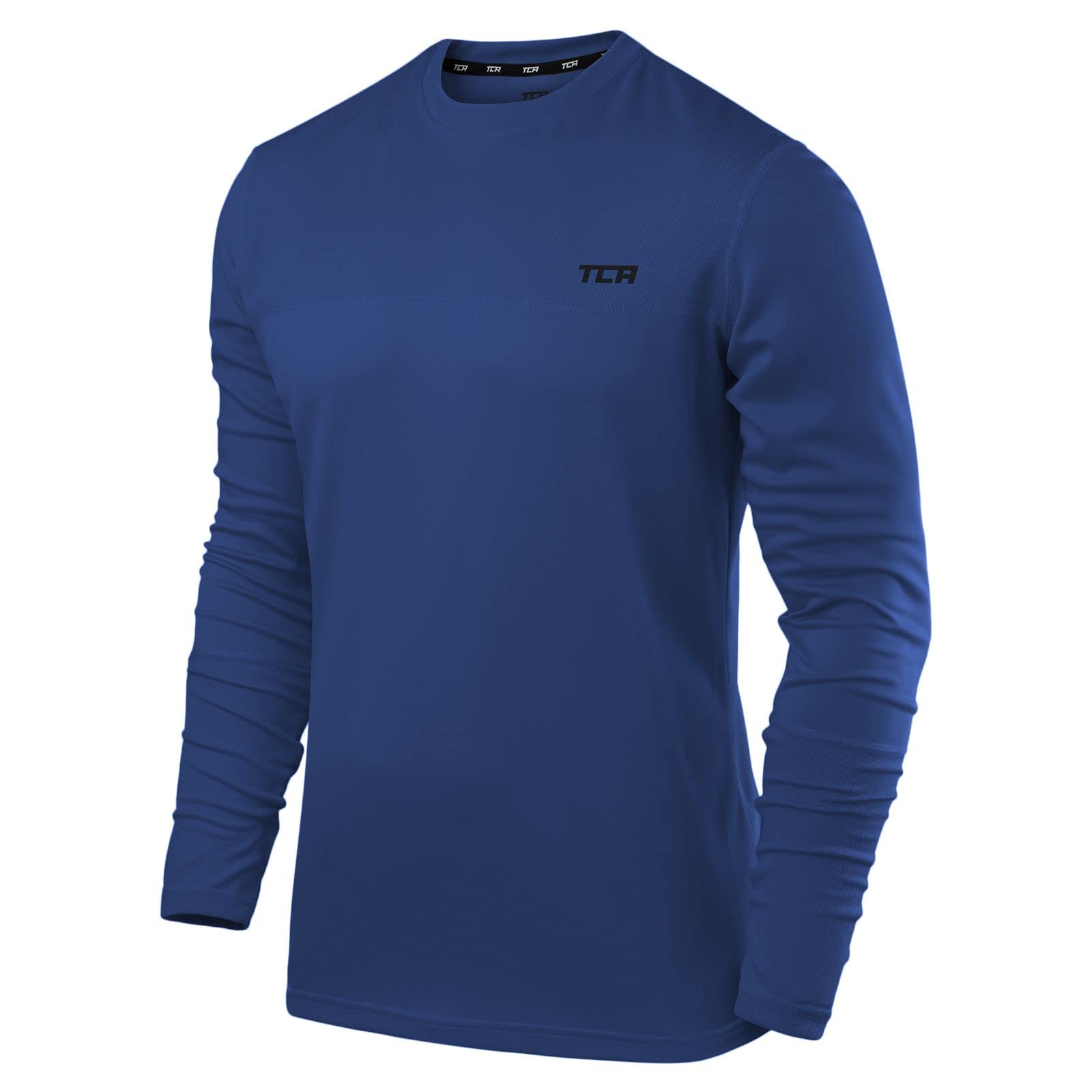 TCA Element Sport Langarmshirt Herren - Funktionsshirt mit Rundhalsausschnitt - Laufshirt Running Shirt atmungsaktiv - Langarm Sportshirt - Sport Oberteil