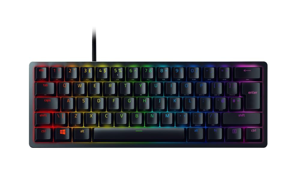 マロリーヌ　Razer Huntsman Mini Razer Huntsman Mini (czerwony przełącznik) - 60% kompaktowa