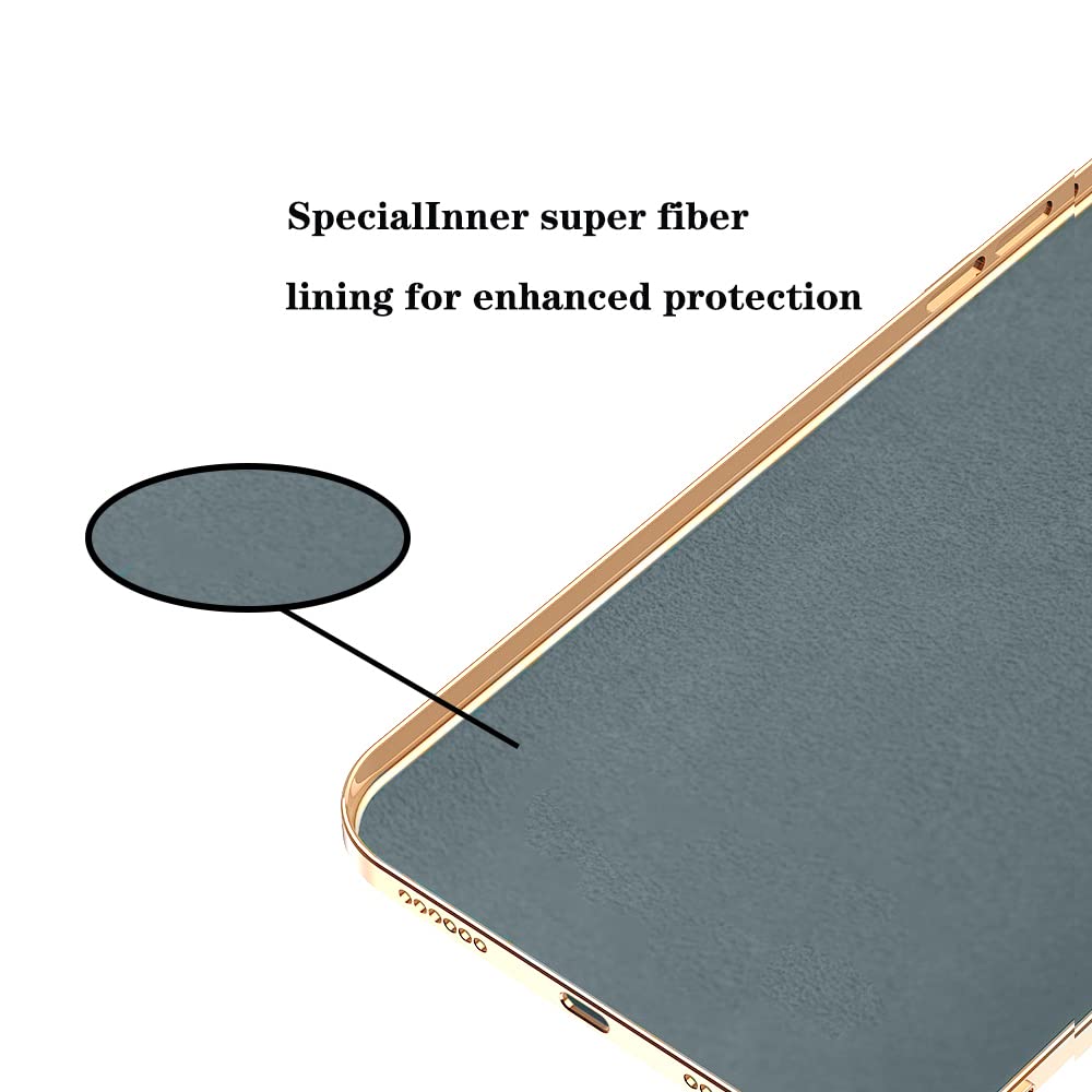 Rdyi6ba8 Custodia per Galaxy S23 Ultra, Ultra Sottile Morbida TPU Silicone Placcato Case 360° Regolabile Anello Magnetica Supporto Ring Cover per Galaxy S23 Ultra - Grigio