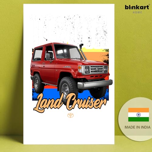 Image of BLINKART Toyota Land Cruiser (FJ40)Car Posters Sticker Gift Items for Boys Room Wall Decor || Comes with Double-Sided Tape|| Decoration Bedroom Living Room Office Studio Decor | 12x18 In (A3) - CAR-292
