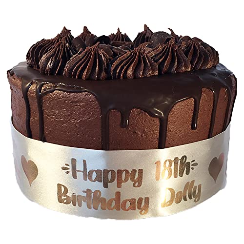 My Pretty Little Gifts Personalised Birthday 1m Cake Ribbon Cake Frills Party 13th 16th 21st 30th 40th 50th - Add age and name!