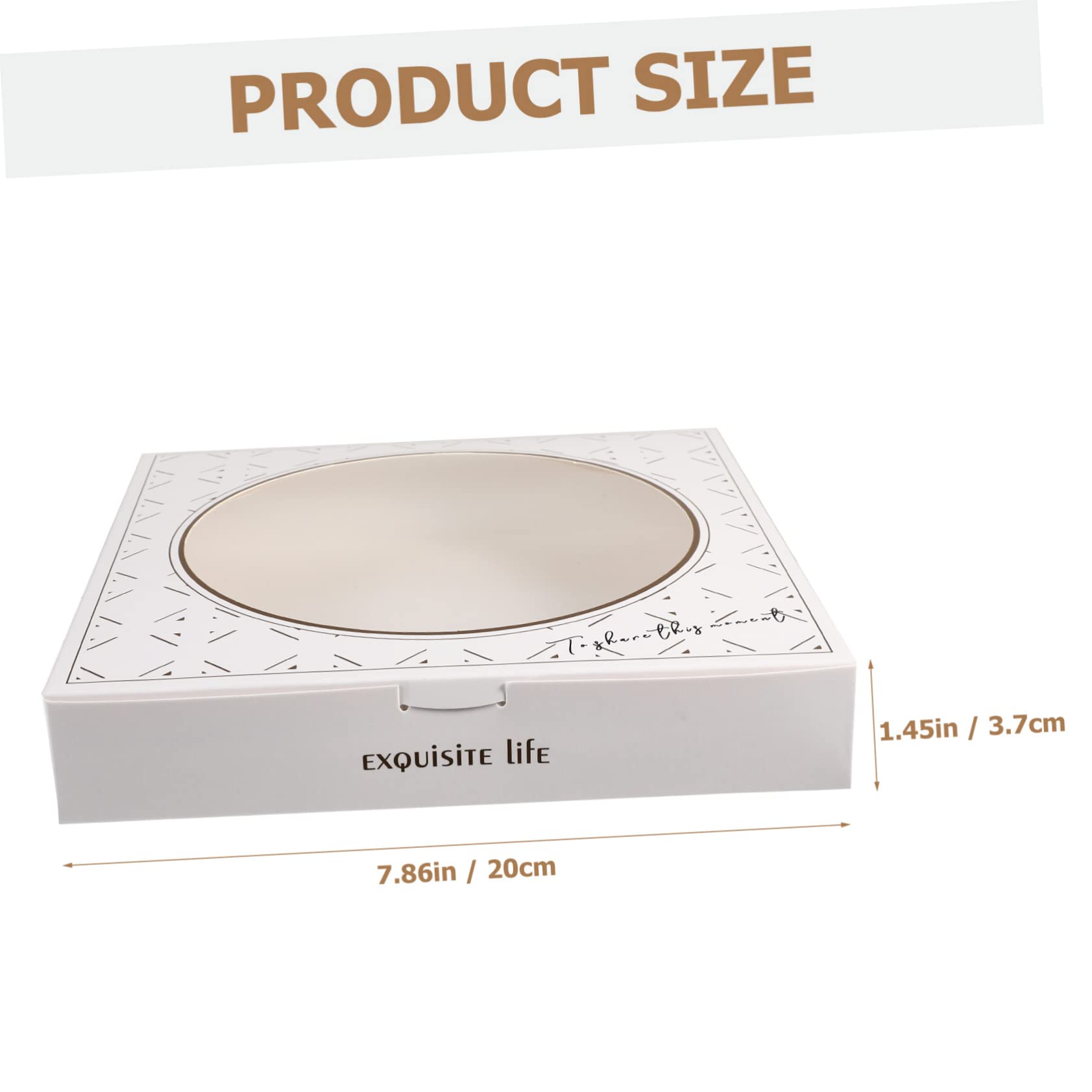 STOBAZA Pizza Boxes 20pcs Square Paper Pizza Box Take Out Containers Easy to Clean Reuse