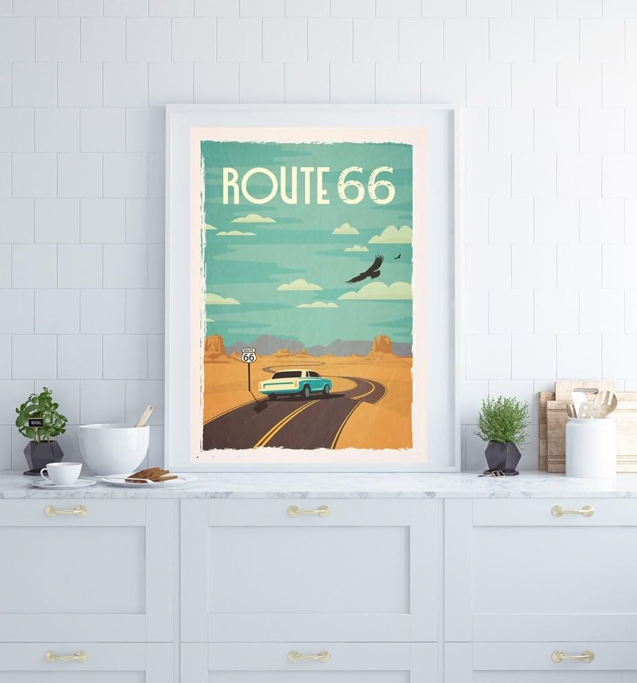 Amazon.com: Route 66 Wall Art, Travel Wall Art, Arizona Poster