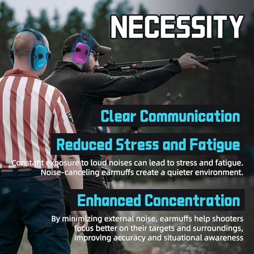 Image of ZOHAN EM054 Electronic Ear Protection for Shooting Range with Sound Amplification Noise Reduction, Ear Muffs for Gun Range