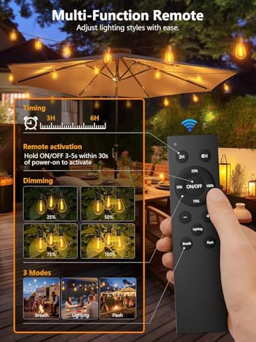 38% Off 100FT LED Outdoor String Lights with Remote - $25.99 - Image 4