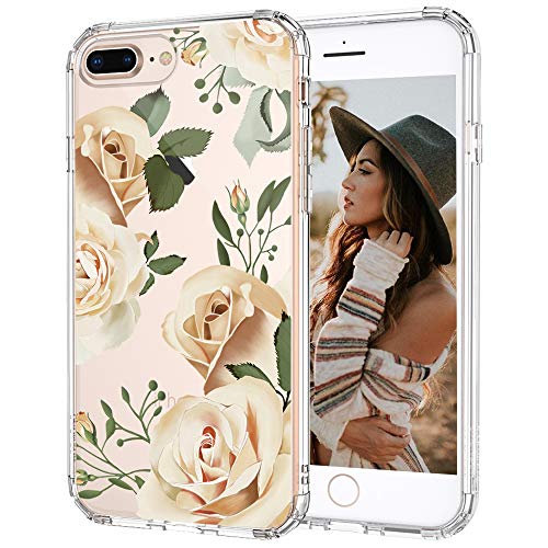 MOSNOVO iPhone 6 Case/Clear iPhone 6S Case, White Henna Mandala Floral Lace Pattern Printed Clear Design Transparent Plastic Back with TPU Bumper Protective Case Cover for iPhone 6/6S (4.7 Inch)