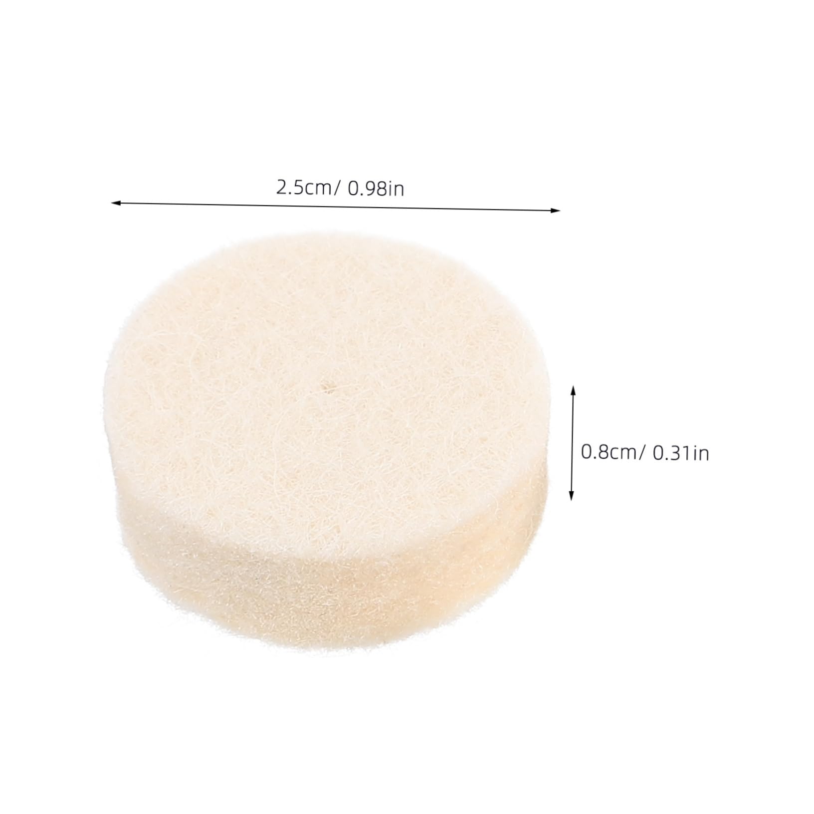 Cabilock Rotary Tool Abrasive Wheel Kit 100pcs Wool Polishing Pads for Jewelry Watch Glass and Nail Art