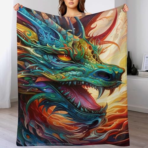 Couverture lit dragon flanelle douce pour canapé et bébé - 2