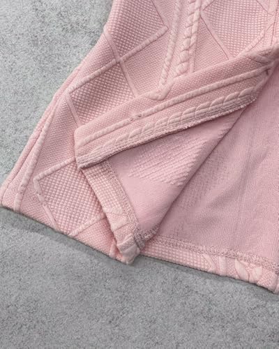 Image of CHICME Women's Argyle Cable Knit Cropped Jacket