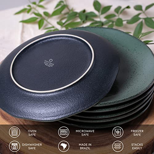 Porto Brasil Conjunto com 6 Pratos de Sobremesa Orgânico Arauco 19,5cm