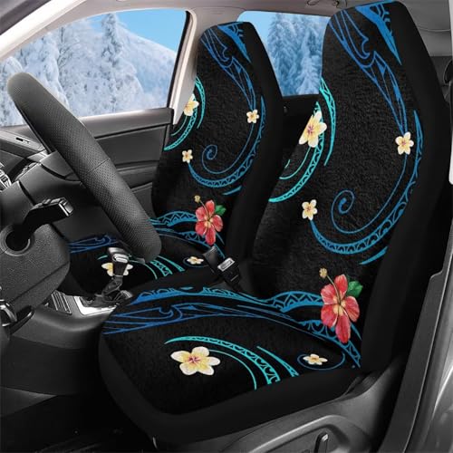 Housses de siège de voiture avant fleurs hawaïennes pour auto et camionnette
