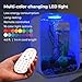 biOrb Life 15 Acrylic 4-Gallon Aquarium with Multi-Color Remote-Controlled LED Lights Modern Compact Tank for Tabletop or Desktop Display, White