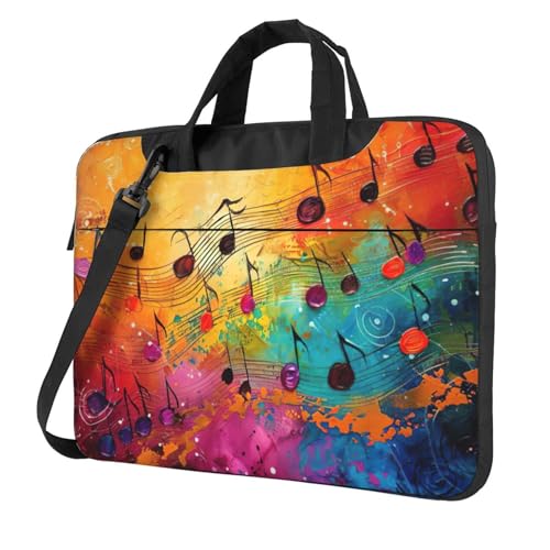 Bolsa para laptop versátil maletín para ordenador portátil con diseño musical de hombro