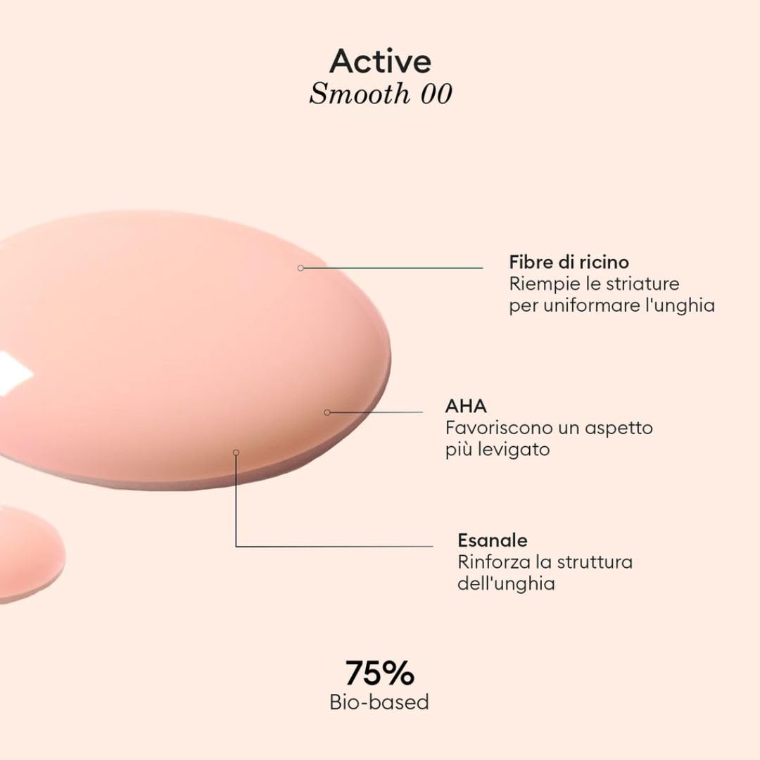 Manucurist Active Smooth 00 Smalto per Unghie Trattamento Riparatore Lisciante Rosa- Vegan & Made in France - Smalto Rinforzante Unghie, Smalto Nude - Trattamento per Unghie Danneggiate - Regalo Donna