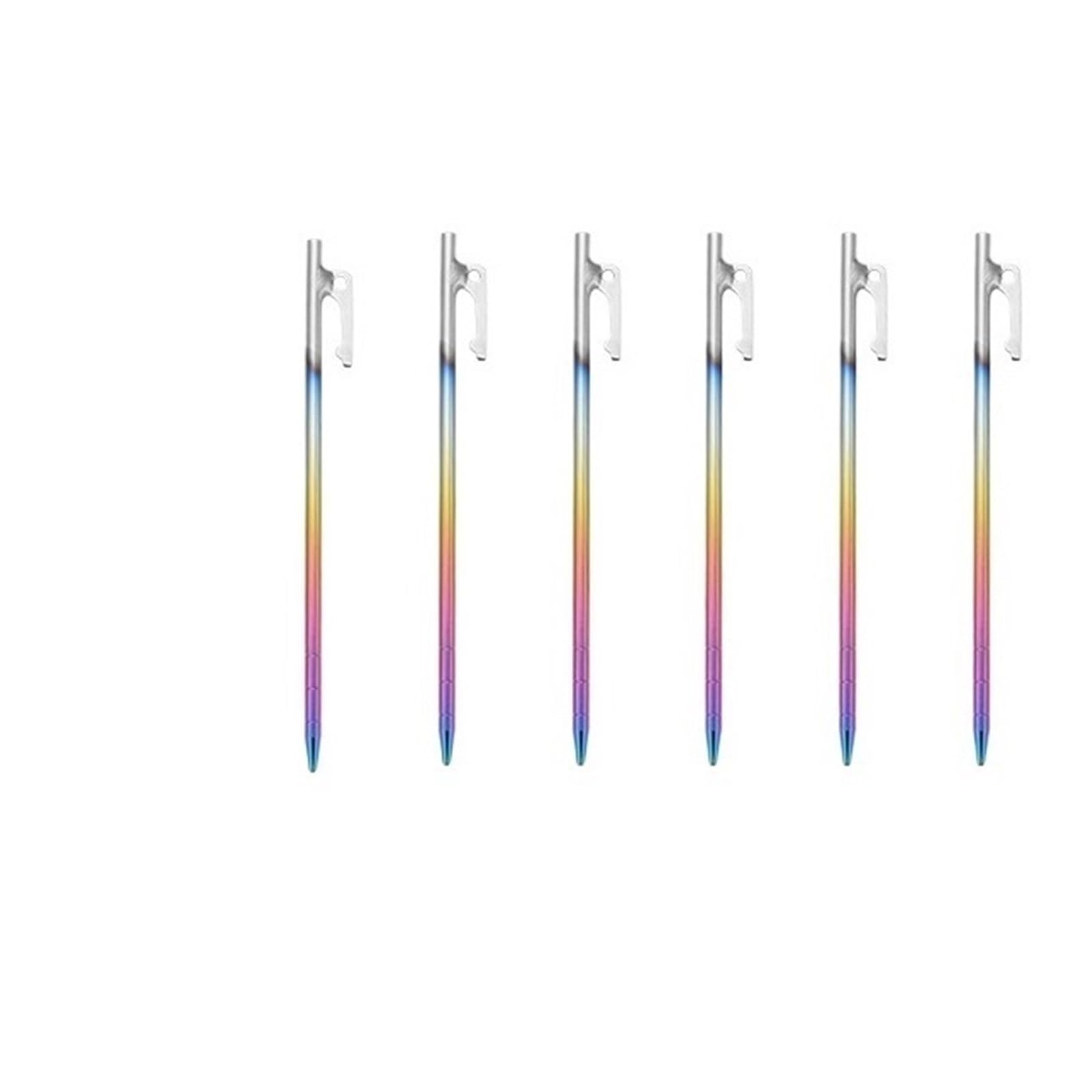 Śledzie do namiotów, Kolorowe śledzie do namiotów kempingowych ze stopu tytanu, gwoździe Conapy, 6 szt., wytrzymałe szpilki piknikowych(40cm 6pcs)