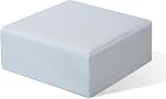 TOPPURE Cube Memory Foam Pillow for Side Sleepers, Cervical Pillow for Neck and Shoulder Pain Relief, Coach Pillow, Travel Pillow with Washable Pillowcase, White (Gray, 14"x14"x5")