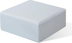 TOPPURE Cube Memory Foam Pillow for Side Sleepers, Cervical Pillow for Neck and Shoulder Pain Relief, Coach Pillow, Travel Pillow with Washable Pillowcase, White (Gray, 14"x14"x5")