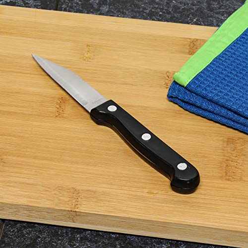 Chef Craft Select Paring Knife Set, 3.5 inch Blade 7 inches in Length 2 Piece, Stainless Steel/Black - Image 7