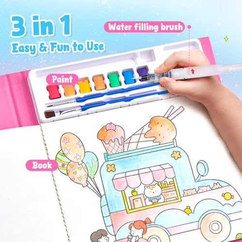 image for JoyCat Paint with Water Coloring Books for Toddlers, Watercolor Painti