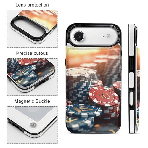 Coque fine antichoc iPhone 17 design jetons de casino protection intégrale