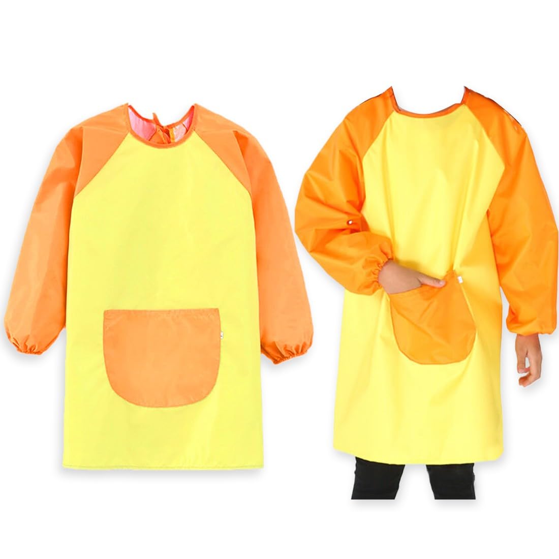 Tablier Peinture Enfant - Blouse Peinture Enfant-8-12 Ans,Tablier Blouse de Peinture Enfant Imperméable Tablier Peinture, Ours - Beaux-Arts et Loisirs créatifs