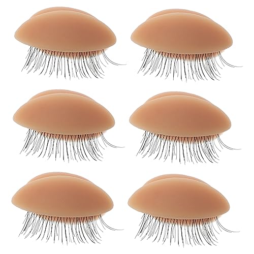 PLAFOPE Lash Extension Supplies Kit 3 Pack Eyelids Replacement Mold Natural Eyelash Spacing for Makeup Training