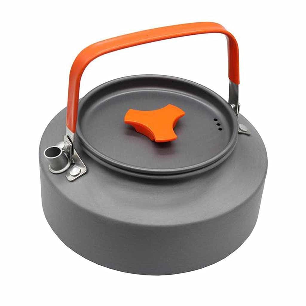 Bouilloire camping ultralégère avec vaisselle de voyage et théière outdoor pour randonnée