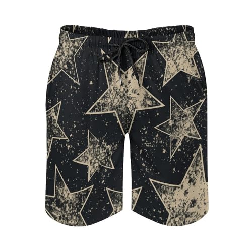 Star Mens Swim Trunks Quick Dry Hawaii Bathing Suit Board Shorts with Mesh Lining-2