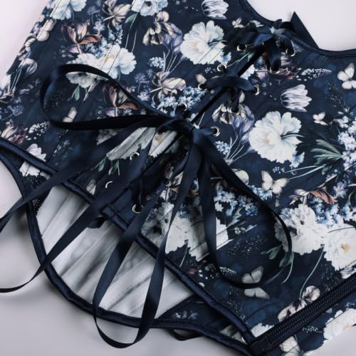 Image of Scarlet Darkness Corset Tops for Women Renaissance Floral Bustier Tops