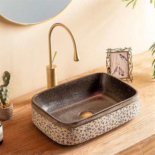 Lavabos de baño compactos para encimera que evitan salpicaduras exteriores 5