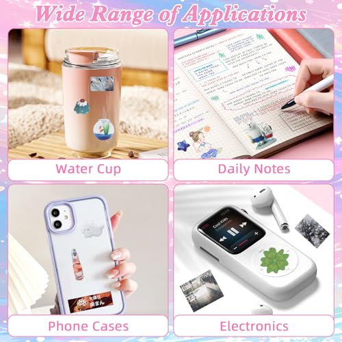 Image of 990Pcs Cute Scrapbook Stickers Travel Y2k Japanese Sticker Book for Adult Kawaii Korean Stickers for Journaling Heisei Retro Aesthetic Sticker Manga Style Decor for DIY Crafts Junk Journal Gifts Sound