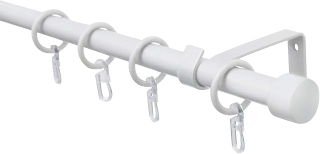 Gardinia Curtain Rod, Aluminum White, 130-240 cm, 32883