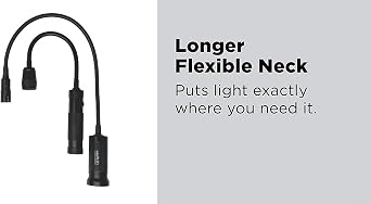 NextLED Portable Mechanic's Lighting Combo: NT-7544 Heavy Duty Work Light & Flexible Shaft Magnetic LED Flashlight and Pickup Tool