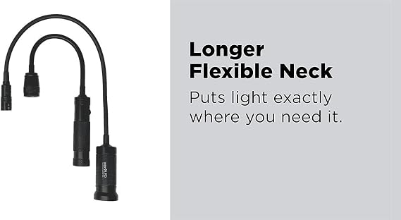 NextLED Portable Mechanic's Lighting Combo: NT-7544 Heavy Duty Work Light & Flexible Shaft Magnetic LED Flashlight and Pickup Tool