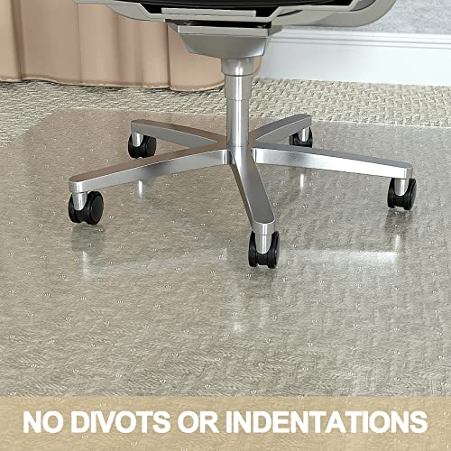 Amyracel Office Chair Mat For Carpet, 36 X 48 Rectangle Desk Chair Mat For Carpeted Floors - Delivered Flat, Easy Chair Rolling, Heavy Duty Studded Computer Chair Mat For Carpet #TOP2