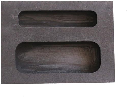 OTOOLWORLD Molde de lingote de grafito 1/2 1 onza de plata fundición de fusión refinación también para oro