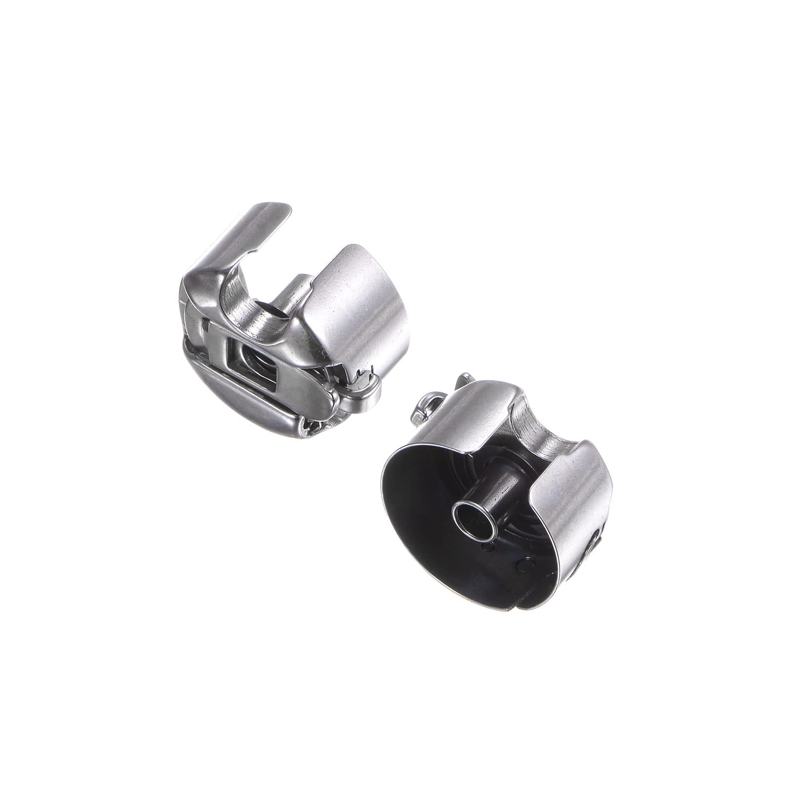 Sourcing Map Nähmaschinenspulen 20 Stück - Metall Mit Aufbewahrungskasten, Schwarz-weiß