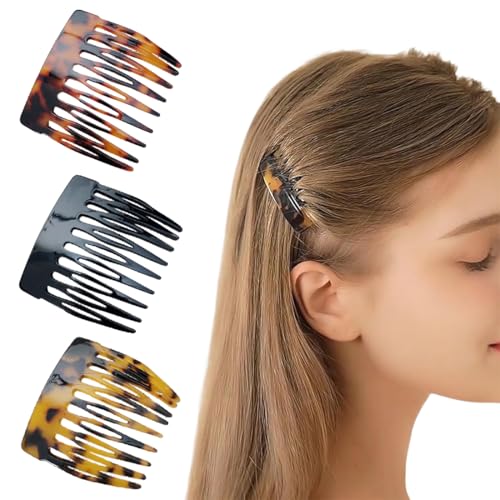 JEYORZY Peine Para El Cabello, Conjunto De 3 Mini Horquillas, Peines Trenzados De Pelo Lateral Francés, Peines Laterales Franceses, Diseño Vintage, Ideal Para Todo Tipo De Cabello, Para Peinar Cabello