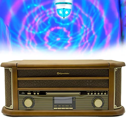Système stéréo – Roadstar HIF-1993BT Vintage HiFi rétro Bois avec Tourne-disques (Bluetooth, FM, CD) Couleur Bois - Les Beatles, Paul McCartney, John Lennon, RIngo Starr, George Harrison Système stéréo - Roadstar HIF-1993BT Vintage HiFi rétro Bois avec Tourne-disques (Bluetooth, FM, CD) Couleur Bois – Image 3