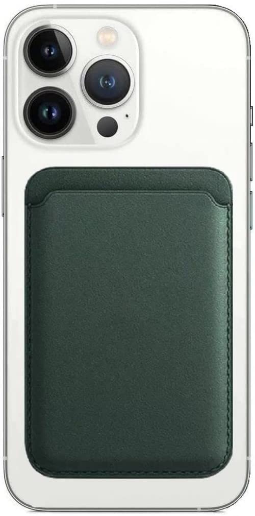 MIDOS Magnetic Card Wallet Holder Designed for MagSafe Compatible with iPhone 17, iPhone 16, iPhone 15, iPhone 14, iPhone 13, iPhone 12 Series Models (Dark Green)