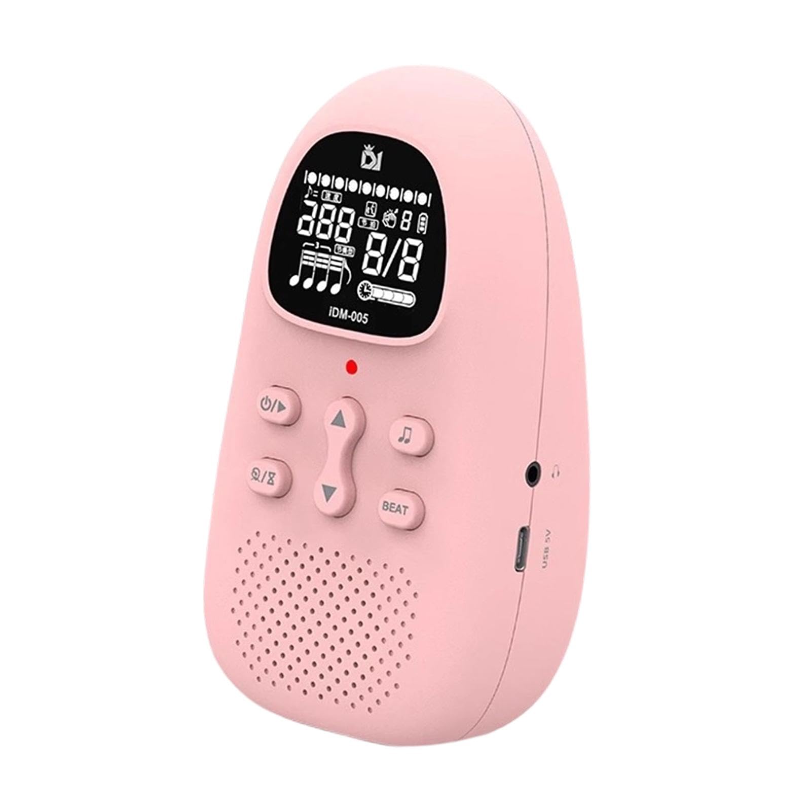 MagiDeal Metronomo Elettronico con Volume Regolabile, Facile Da Usare, per, Metronomo Digitale Portatile per Sassofono, Violino, Rosa