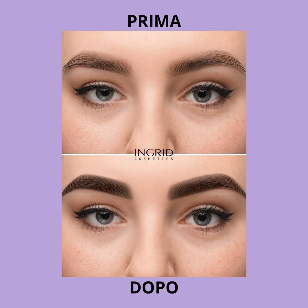 Kit di Colorazione Semipermanente per Sopracciglia, Tinta per Sopracciglia Risultato Naturale, Crema Henna Formula Vegan Dura Fino a 4 Settimane (CASTANO)