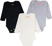 Kit 3 Body Minimalista Para Bebês Manga Longa Unissex Menina Menino - 100% Algodão 0 A 9 Meses
